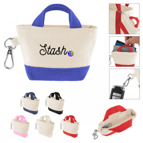 12 oz. Recycled Cotton Mini Tote Bag Charm Product Image