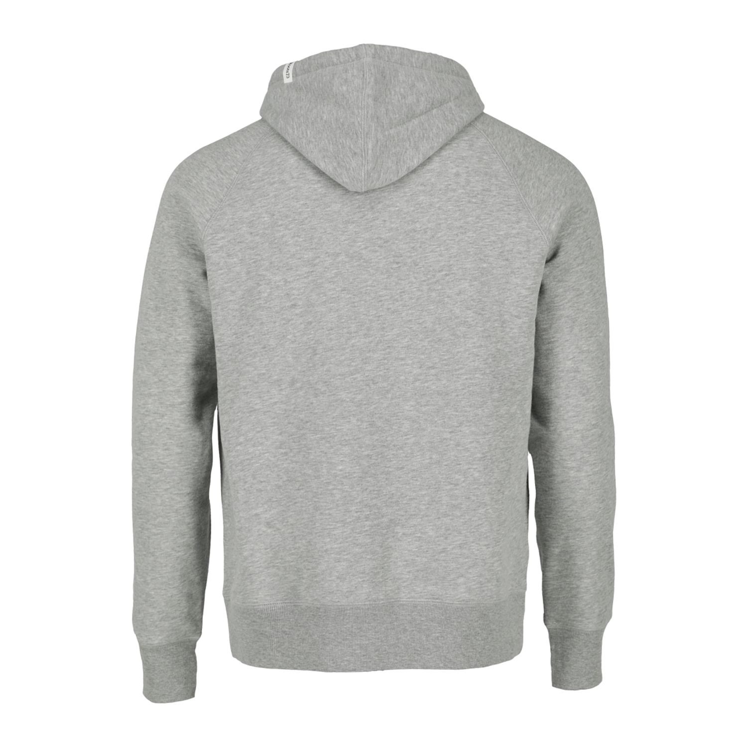 Men's fleece hoodie made from a cotton-polyester sueded fleece blend with a jersey-lined hood, long sleeves, rib knit trim, and hidden security pocket for casual wear and outdoor adventures.