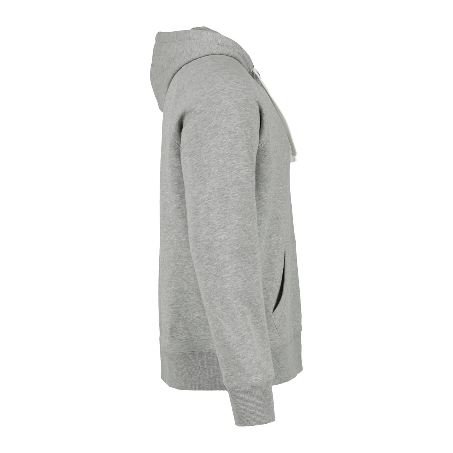 Men's fleece hoodie made from a cotton-polyester sueded fleece blend with a jersey-lined hood, long sleeves, rib knit trim, and hidden security pocket for casual wear and outdoor adventures.