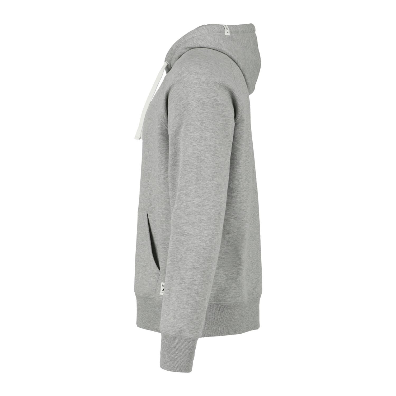 Men's fleece hoodie made from a cotton-polyester sueded fleece blend with a jersey-lined hood, long sleeves, rib knit trim, and hidden security pocket for casual wear and outdoor adventures.