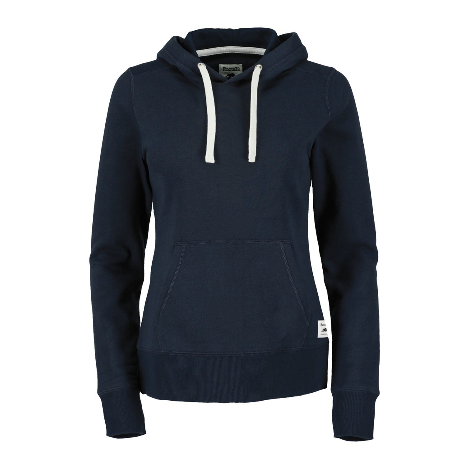 Women's fleece hoodie featuring ultra-soft sueded fabric, jersey-lined hood, long sleeves, feminine tapered waist, and hidden security pocket for outdoor activities and everyday casual wear.