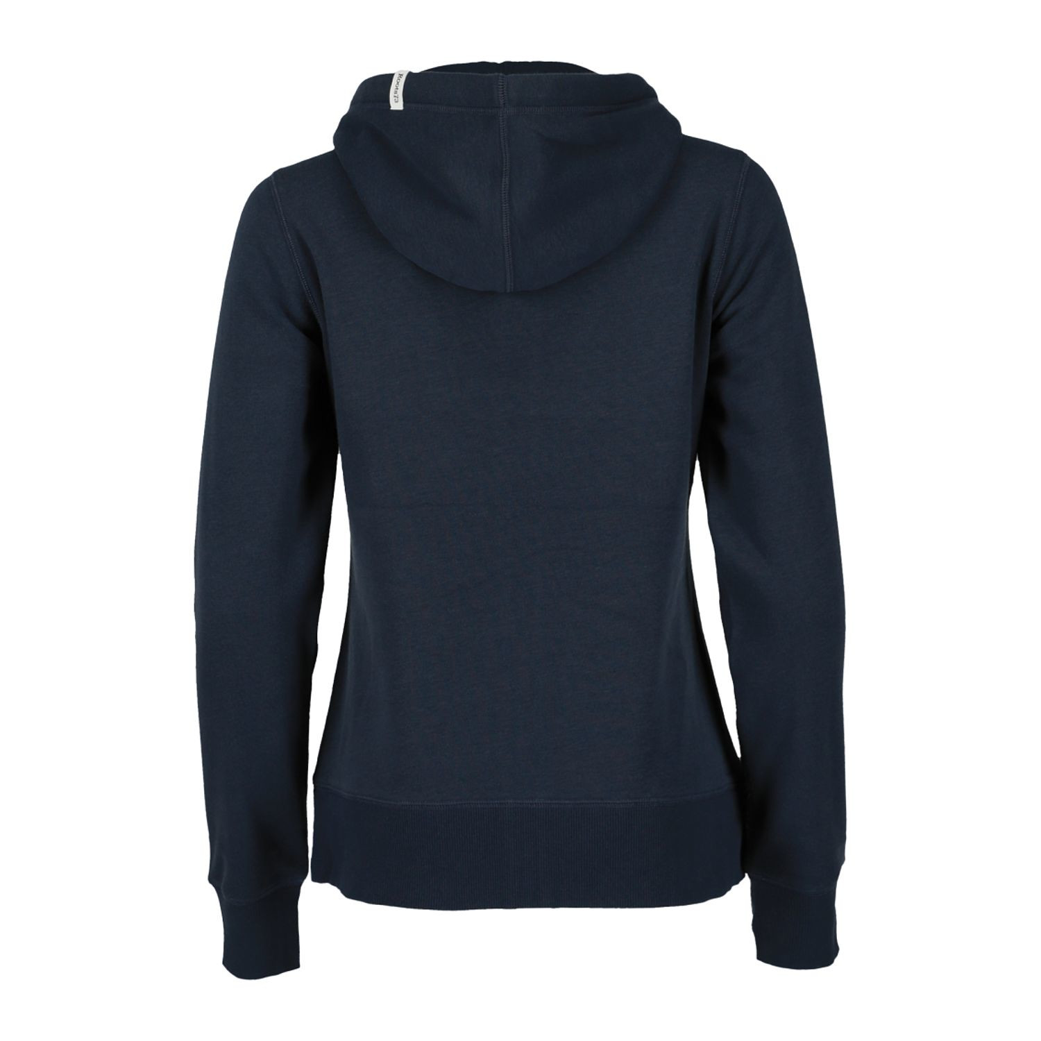 Women's fleece hoodie featuring ultra-soft sueded fabric, jersey-lined hood, long sleeves, feminine tapered waist, and hidden security pocket for outdoor activities and everyday casual wear.