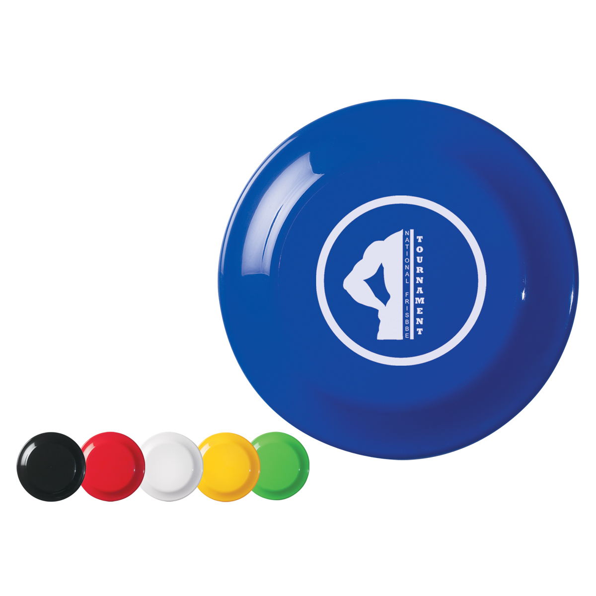 Made In The USA Large Discus large round polypropylene flying disc with a smooth rim designed for outdoor recreational play, group activities, and promotional events.
