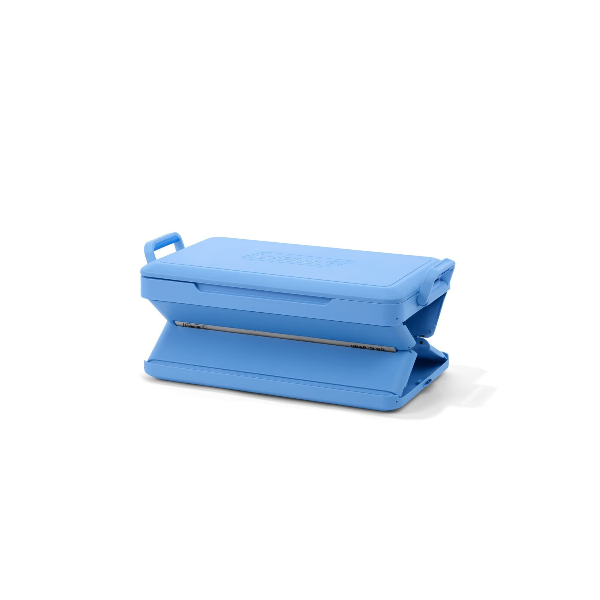 Daydream Daydream Coleman® Snap 'N Go™ Collapsible 35-Quart Hard-Sided Cooler, shown in an expanded rigid form with a durable molded hard shell exterior, integrated side handles, and removable insulated liner, featuring a collapsible design that folds down for compact storage, intended for keeping drinks cold during picnics, tailgates, and outdoor activities.