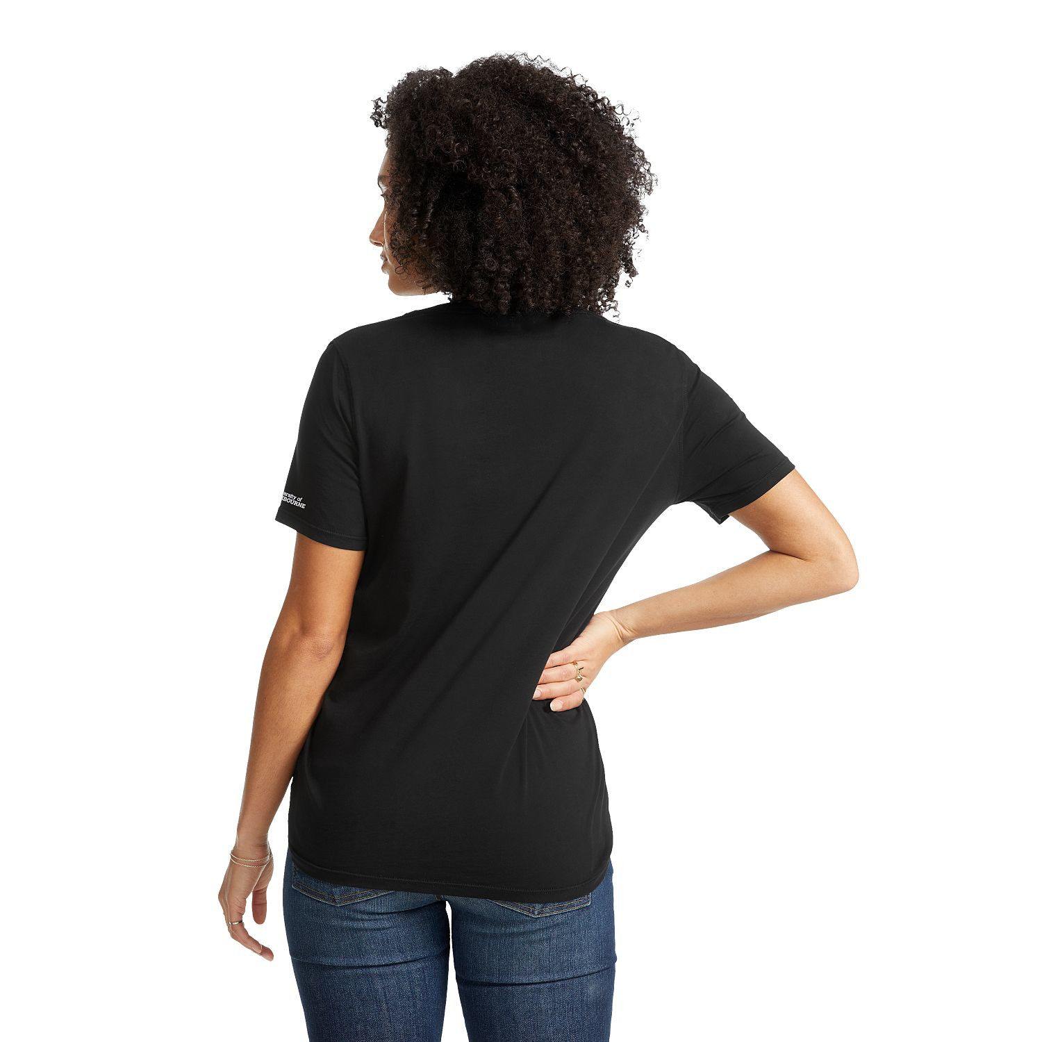 Black American Giant Women's Classic Cotton V-Neck T-Shirt, made from soft Supima cotton with a classic short-sleeve V-neck design for everyday casual wear.