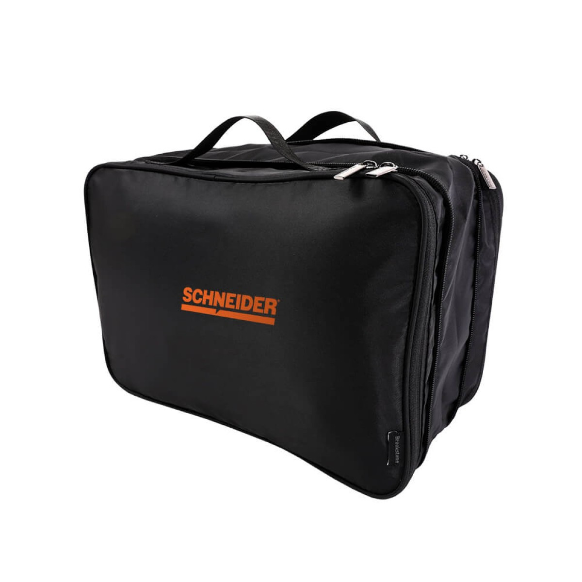 Brookstone 2-Pack XL compression packing cubes in black with double-sided zippered compartments, expandable compression design, and rectangular travel organizers for storing and compressing clothing in luggage.