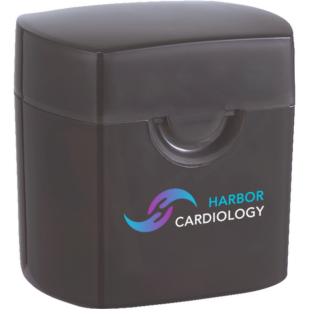 Black Brookstone® Digital Blood Pressure Monitor wrist-style device with black cuff and digital LCD display showing systolic and diastolic pressure and heart rate, featuring one-touch operation and included storage case for convenient home health monitoring.