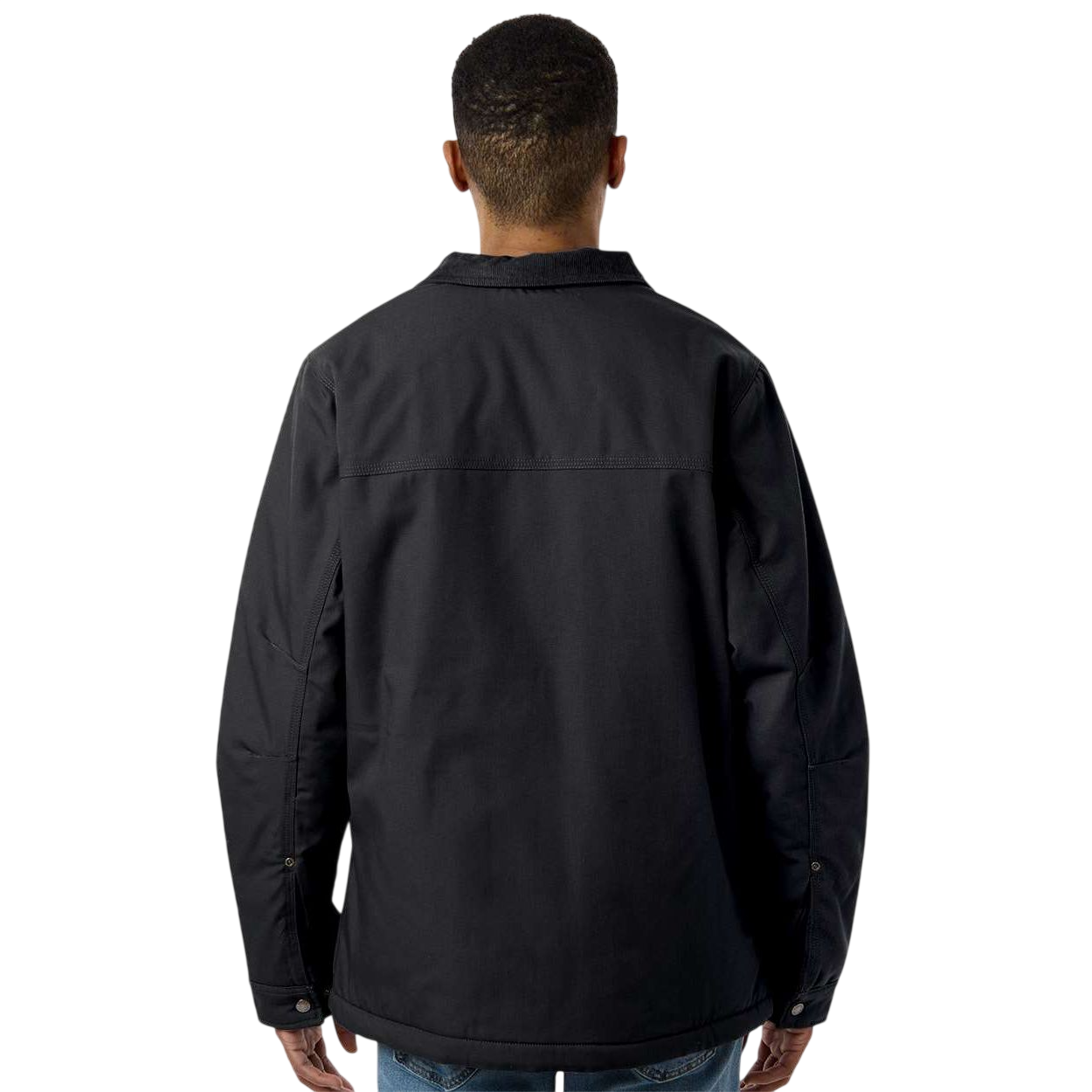 Black Columbia Loma Vista Jacket, featuring a cotton/polyester with a zip-front closure, stand collar, and multiple pockets for outdoor wear and everyday cold-weather layering.