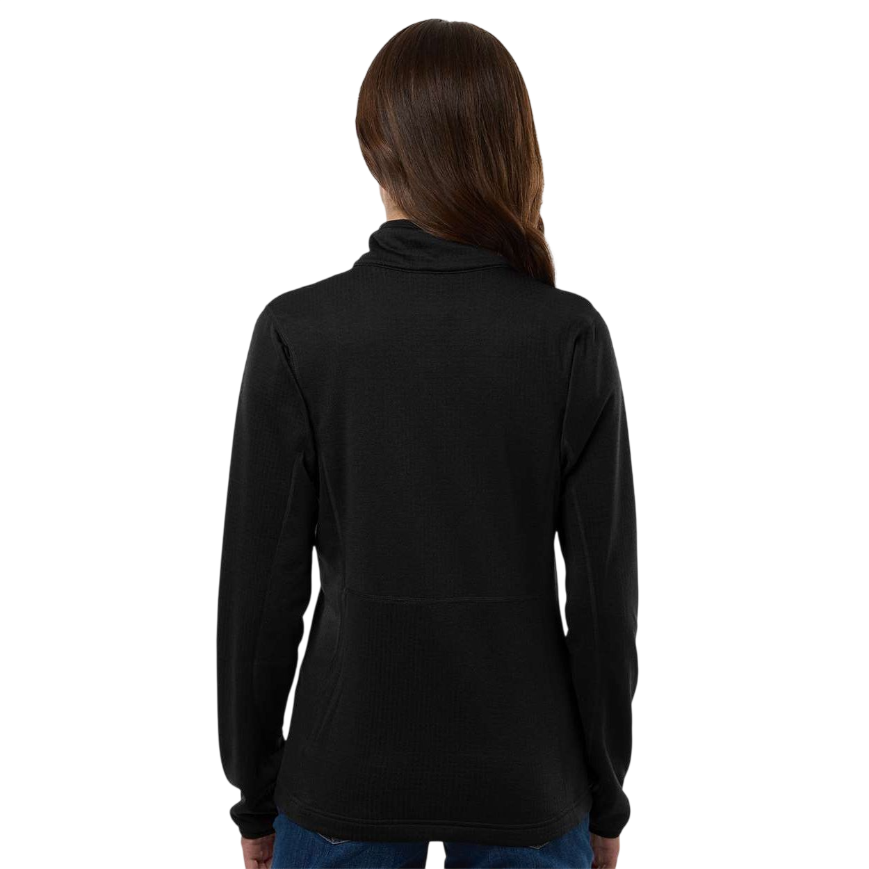 Black Columbia Women's Essential Hike™ Grid Fleece Half-Zip Pullover, featuring lightweight grid fleece fabric with a half-zip neckline and stand collar for hiking, layering, and everyday outdoor comfort.