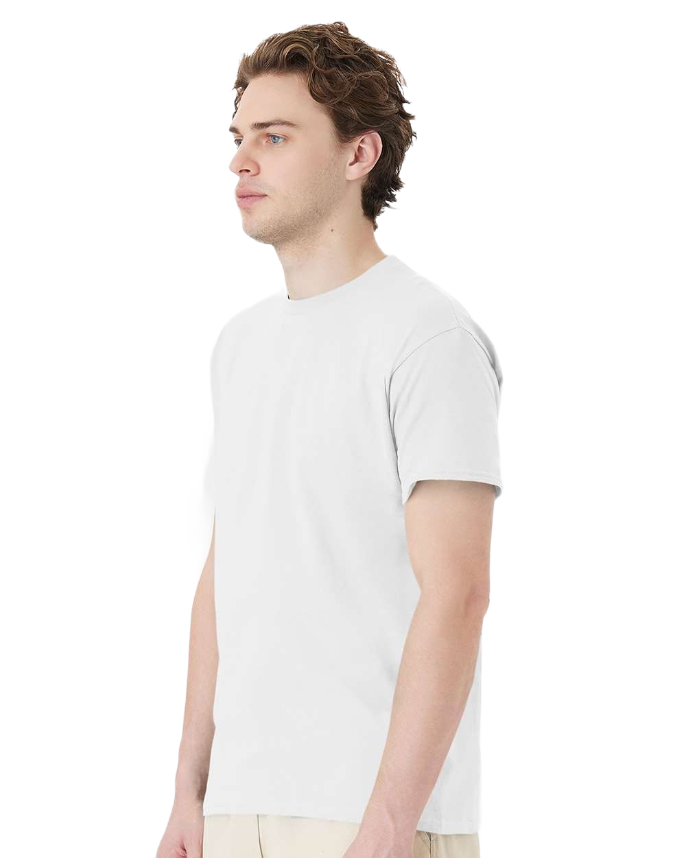 Unisex classic cotton crew neck T-shirt made from soft pre-shrunk jersey fabric with short sleeves and a clean, durable everyday casual fit.