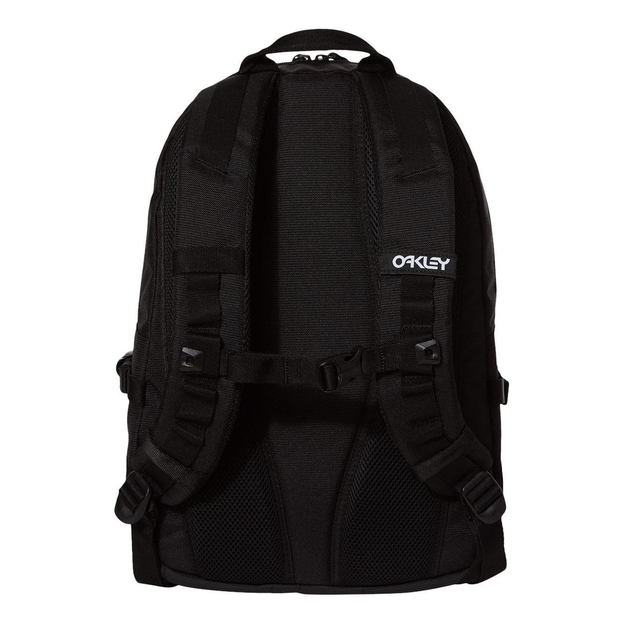 Blackout Oakley FOS900544 backpack in Blackout, featuring a sleek design with a spacious main compartment, zippered pockets, padded shoulder straps, and durable polyester construction for everyday carry, commuting, or travel.