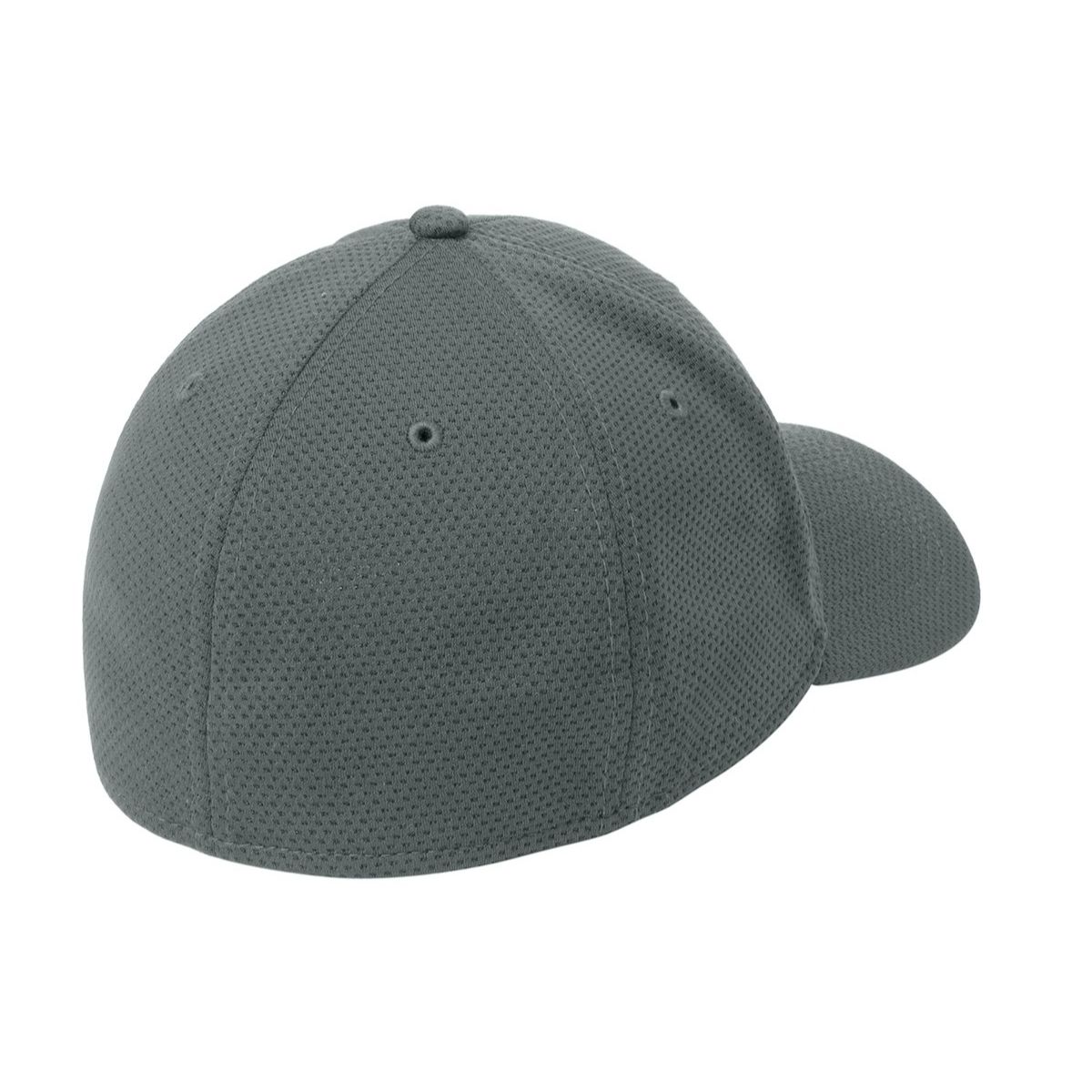 Charcoal New Era® Tech Mesh Cap, featuring a structured mid-profile design with breathable mesh panels, a curved visor, and moisture-wicking performance fabric for athletic activities and everyday wear.