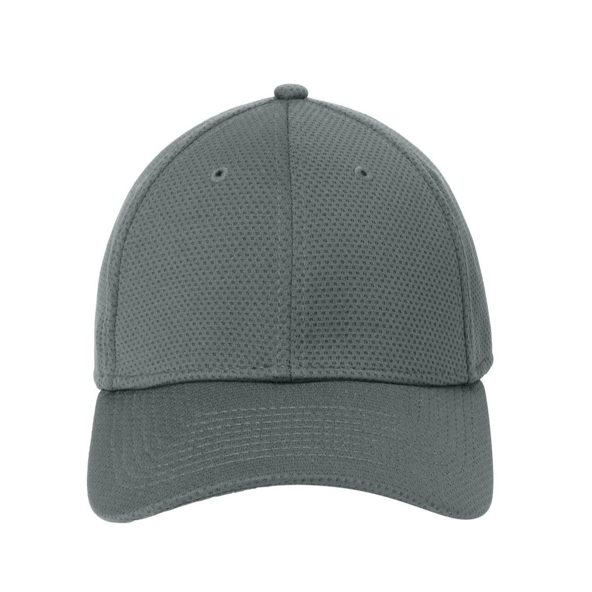 Charcoal New Era® Tech Mesh Cap, featuring a structured mid-profile design with breathable mesh panels, a curved visor, and moisture-wicking performance fabric for athletic activities and everyday wear.