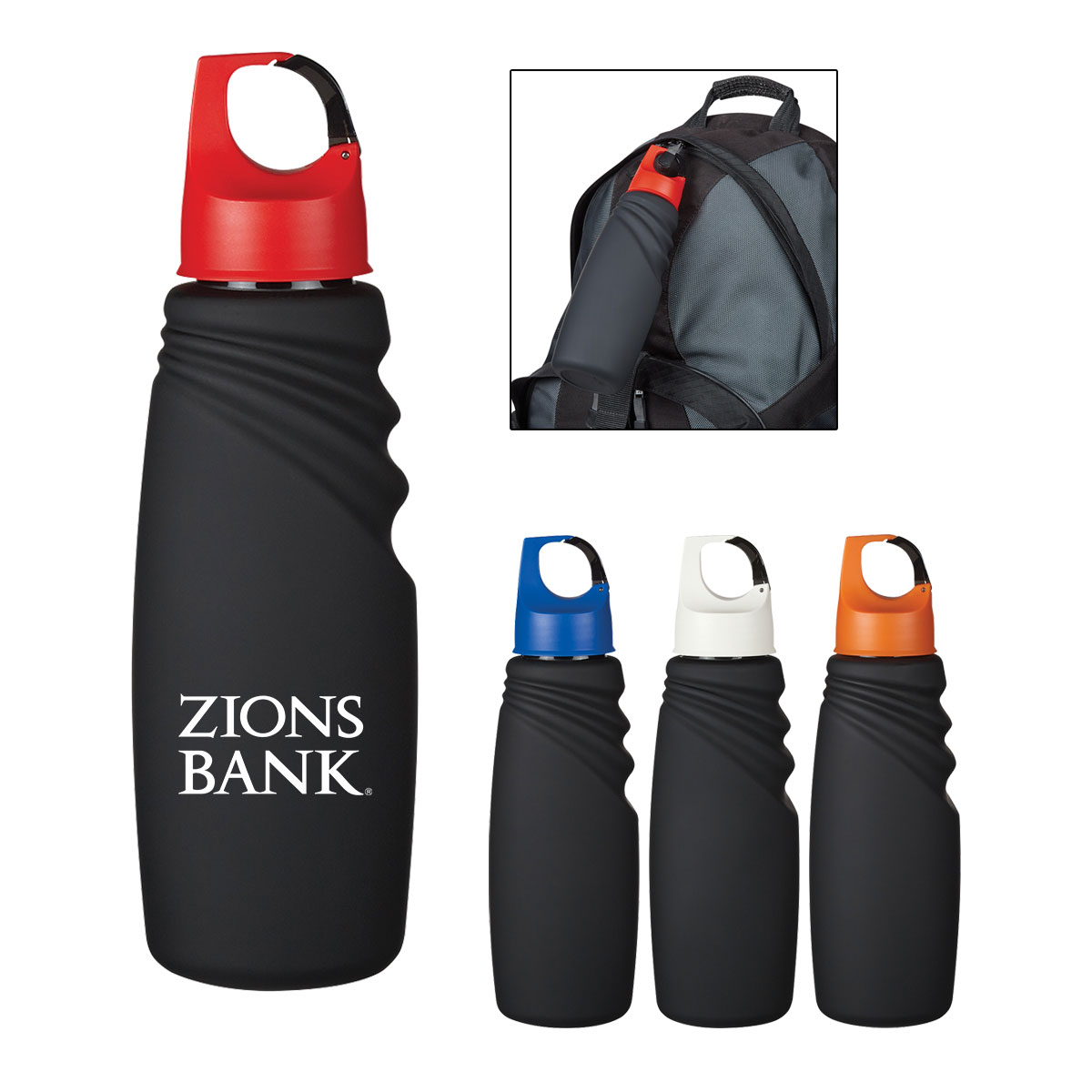 Matte Finish Crest Carabiner Sports Bottle - 24 oz. Product Image