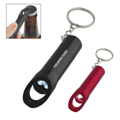 Aluminum LED Flashlight With Bottle Opener Product Image