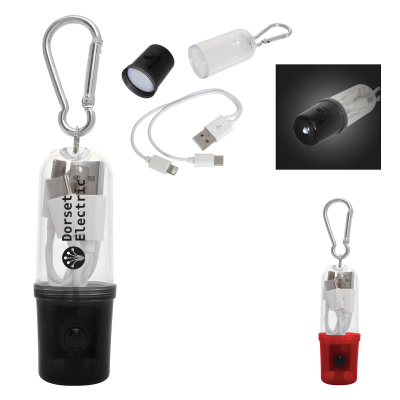 3-in-1 Charging Cable with Flashlight Case Product Image