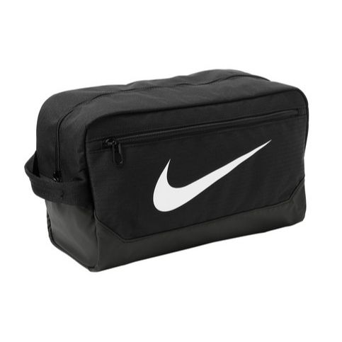 Black Nike Brasilia Modular Tote, featuring durable polyester construction, a spacious zippered main compartment, dual carry handles, adjustable shoulder strap, multiple organizational pockets, and a versatile design for gym workouts, commuting, travel, and everyday gear.