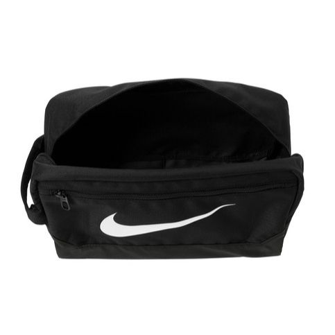 Black Nike Brasilia Modular Tote, featuring durable polyester construction, a spacious zippered main compartment, dual carry handles, adjustable shoulder strap, multiple organizational pockets, and a versatile design for gym workouts, commuting, travel, and everyday gear.