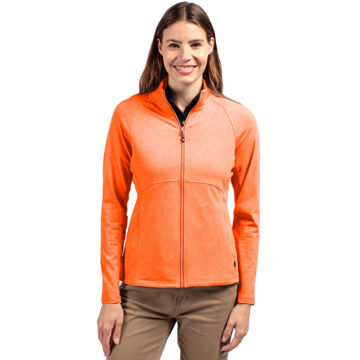 Cutter & Buck® Adapt Eco Knit Heather Recycled Womens Full Zip Product Image
