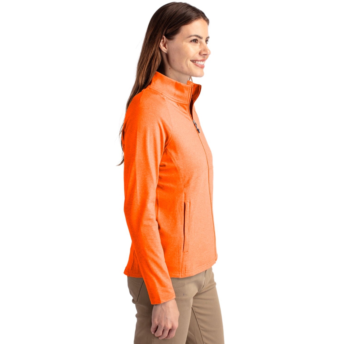 Cutter & Buck® Adapt Eco Knit Heather Recycled Womens Full Zip Product Image