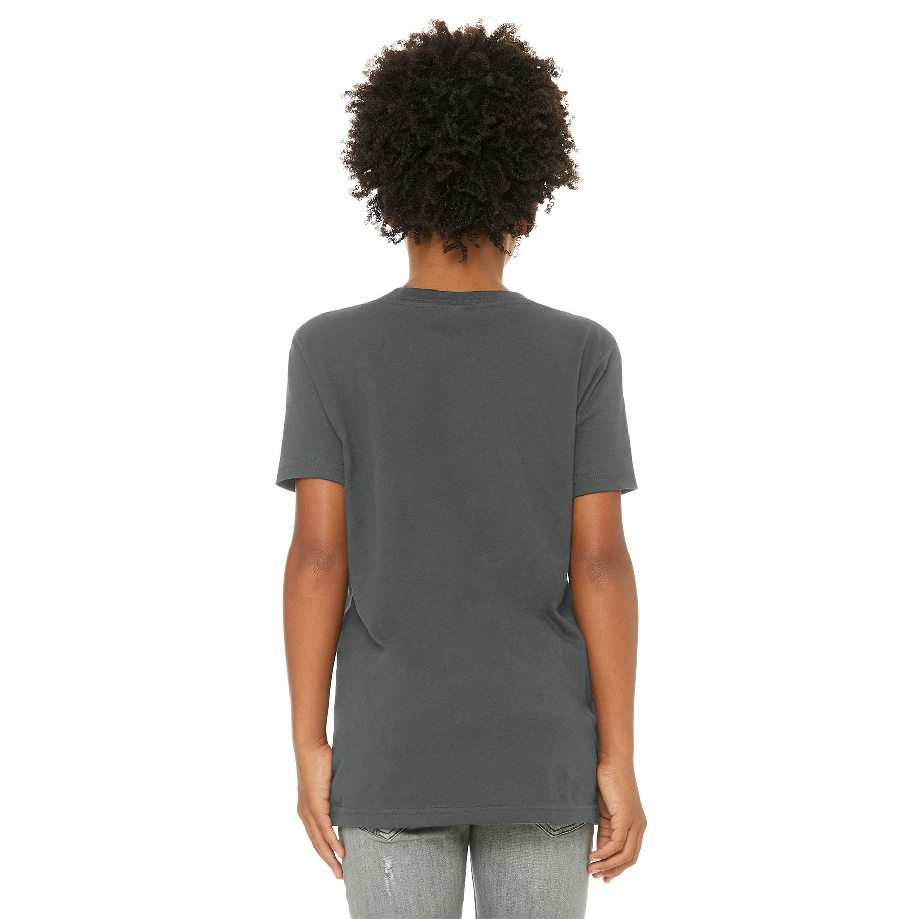 Asphalt youth short sleeve jersey tee with a classic fit and crewneck displayed on a white background.