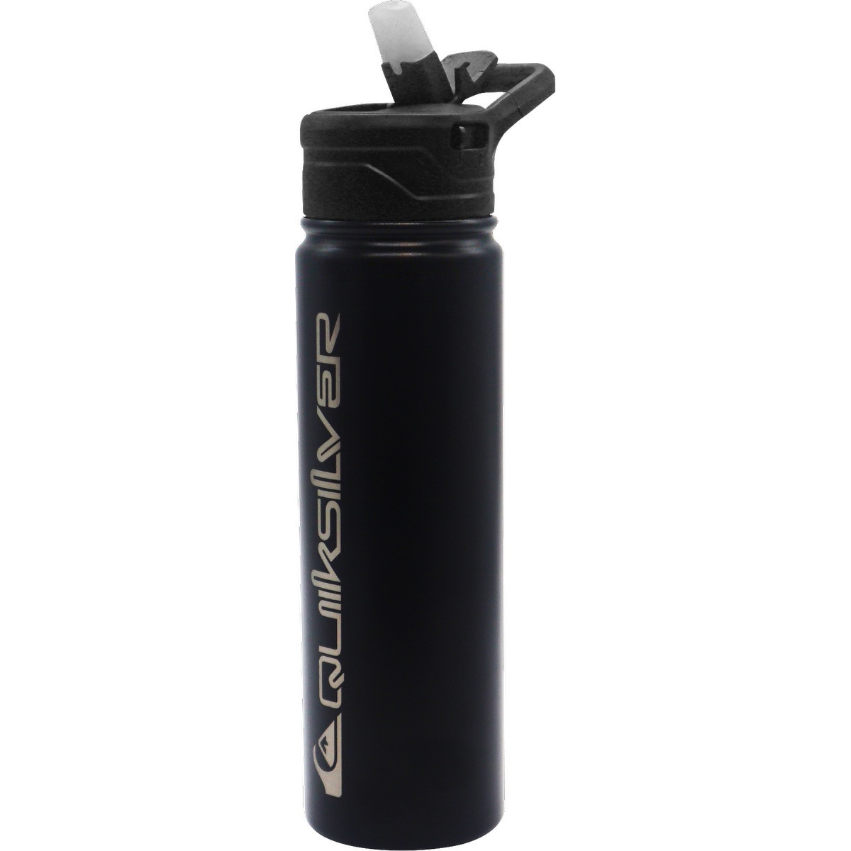 Black insulated stainless steel tumbler with a secure one-touch locking lid, leak-proof design, and double-wall vacuum insulation.