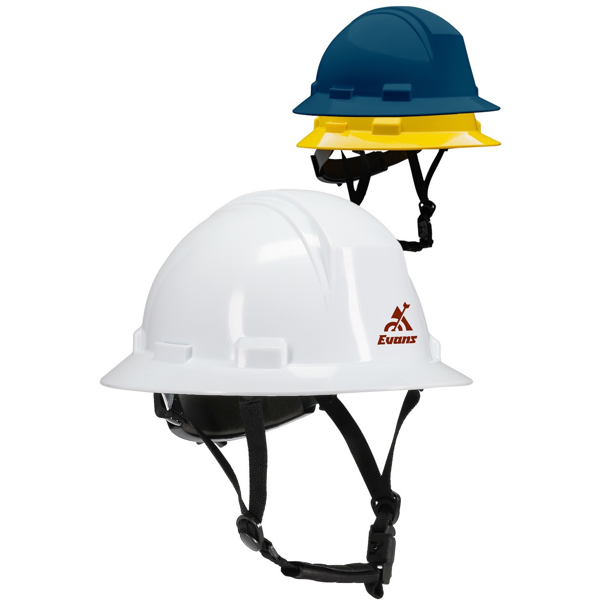 PIP® Kilimanjaro™ Hard Hat with full-brim HDPE shell, 4-point textile suspension, wheel ratchet adjustment, and chin strap for head protection on construction and industrial job sites.