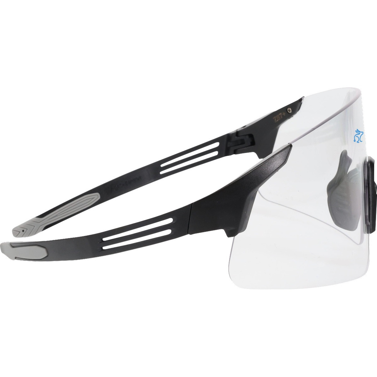 Bouton® Optical Site Boss™ Clear Lens Safety Glasses with a black full-frame design, clear anti-fog and anti-scratch lenses, adjustable rubber nose pads, and flexible temples for eye protection in construction, manufacturing, and indoor work environments.