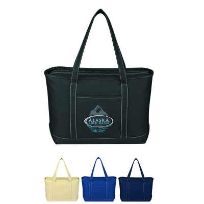 Large Cotton Canvas Yacht Tote Bag Product Image