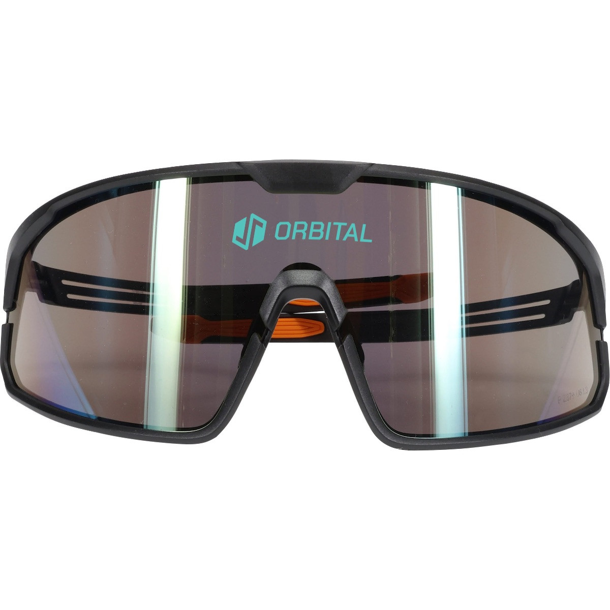 Black Bouton® Optical Site Boss™ Safety Glasses with full-frame design, mirrored anti-scratch lenses, adjustable soft rubber nose pads, and ultra-flexible black temples for eye protection in outdoor construction, industrial, and jobsite environments.