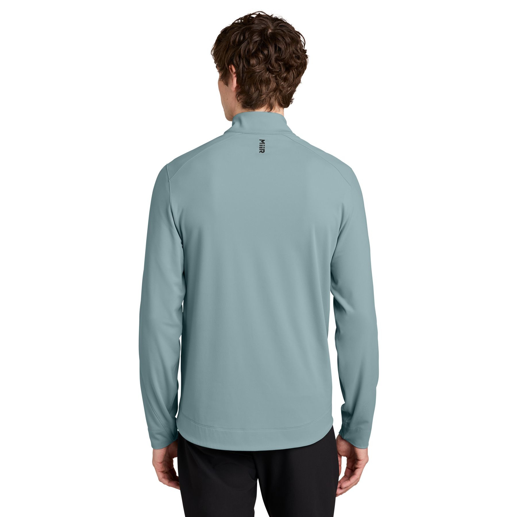 Blue Fog MiiR® Kivu 1/4-Zip Pullover with soft recycled polyester fleece, a stand-up collar, quarter-zip front, zippered chest pocket, and long sleeves for lightweight layering during everyday wear and outdoor activities.