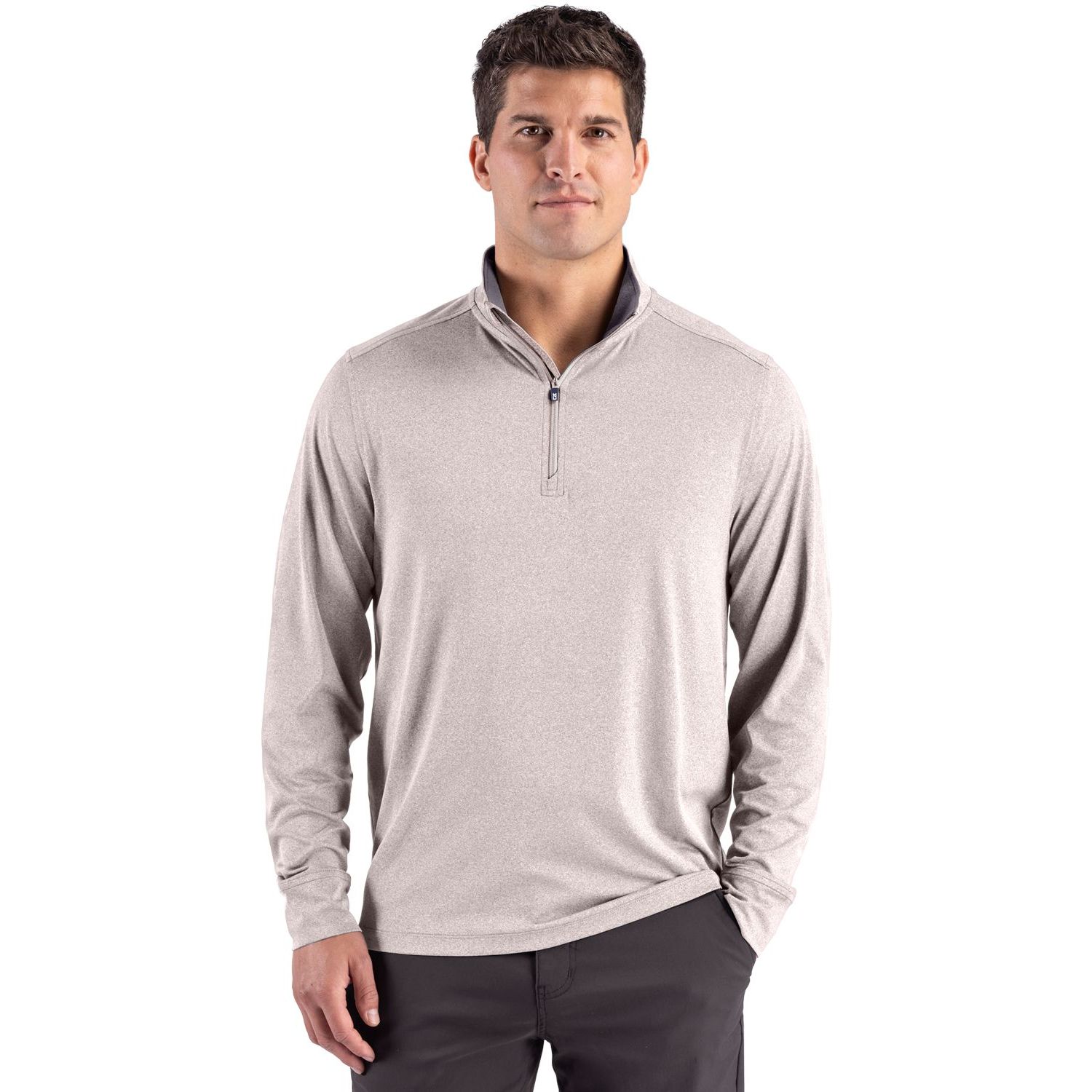 Cutter & Buck® Mens Forge Recycled Four-Way Stretch Quarter Zip Pullover Product Image