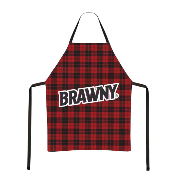 Custom full-color dye-sublimated polyester apron featuring a vibrant all-over printed pattern for cooking, grilling, baking, and promotional events.