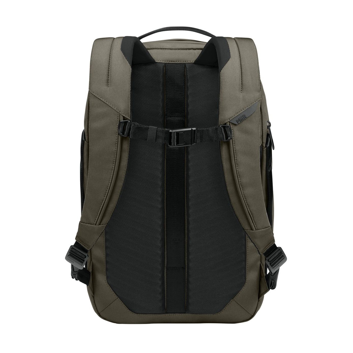 Truffle MiiR® Kondoh Pack backpack, durable recycled polyester backpack with a streamlined silhouette, padded shoulder straps, multiple zippered compartments, and a top carry handle for commuting, travel, work, and everyday carry.