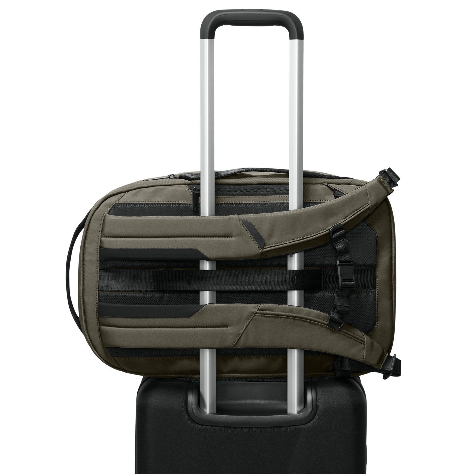 Truffle MiiR® Kondoh Pack backpack, durable recycled polyester backpack with a streamlined silhouette, padded shoulder straps, multiple zippered compartments, and a top carry handle for commuting, travel, work, and everyday carry.