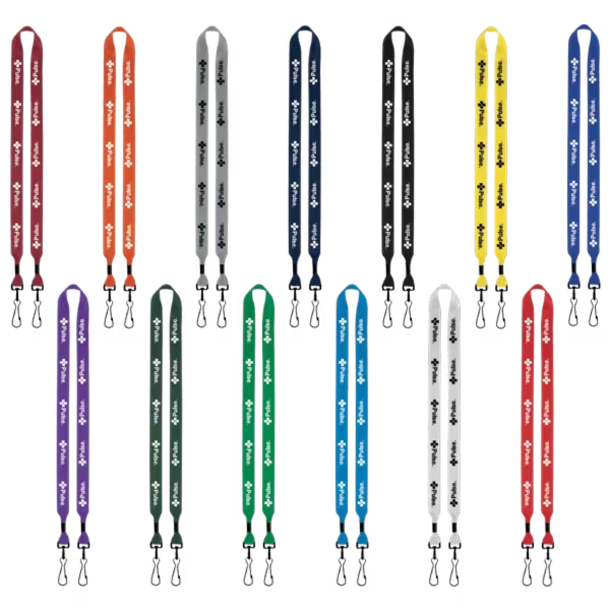 3/4" 2-Ended Polyester Lanyard with Metal Crimp & Metal Swivel Snap Hook Product Image