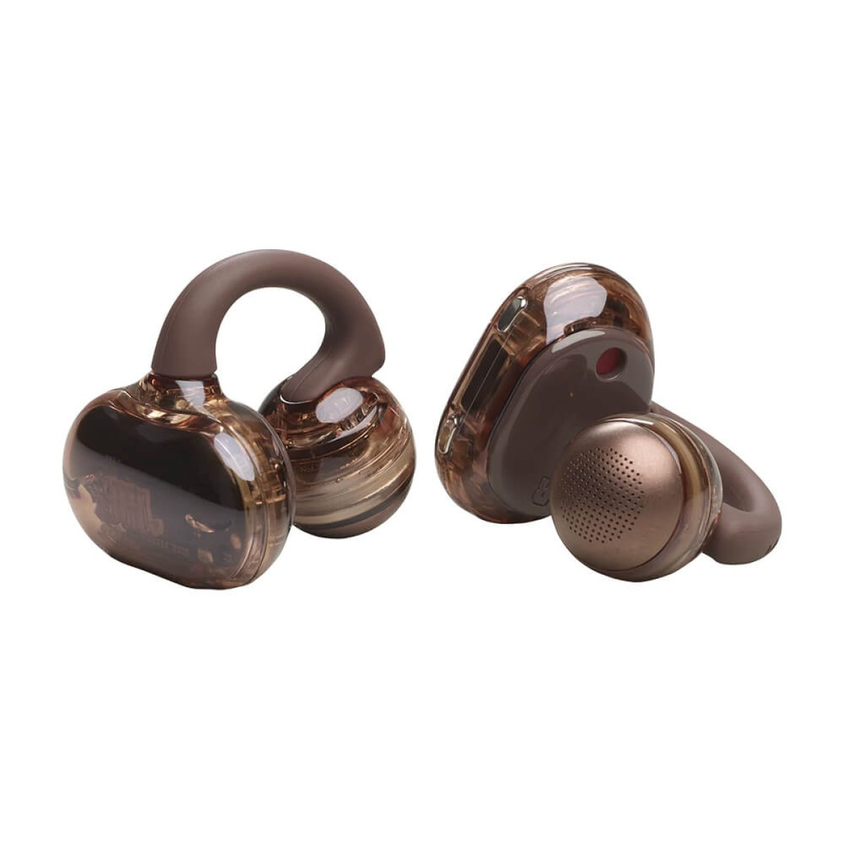 Copper JBL Soundgear Clips open-ear wireless earbuds, lightweight clip-on earbuds with an open-ear design, compact charging case, and ergonomic fit for comfortable listening, calls, and everyday use.