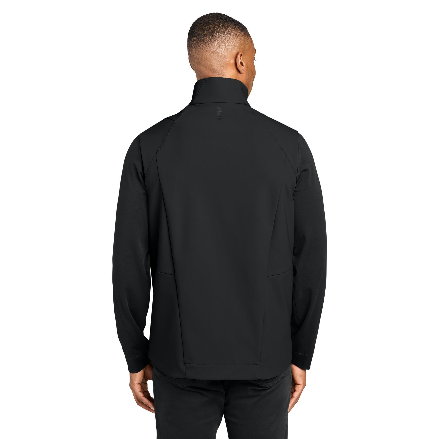 Pitch Black MiiR® Nozawa Soft Shell Vest, recycled nylon and spandex soft shell vest with a full-zip front, stand collar, zippered chest and hand pockets, and a streamlined fit for layering, outdoor activities, commuting, and everyday wear.