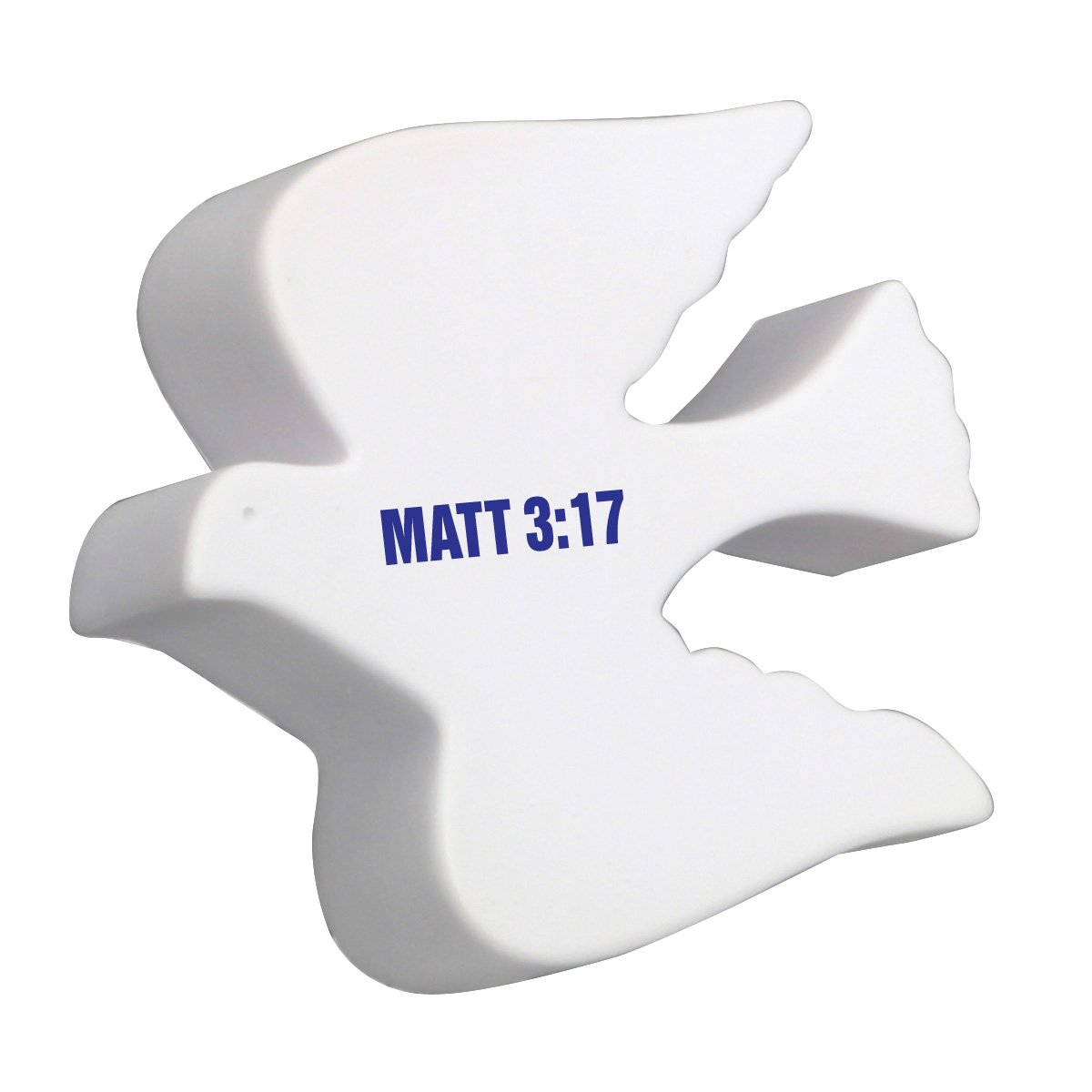 Dove-shaped polyurethane stress reliever toy.