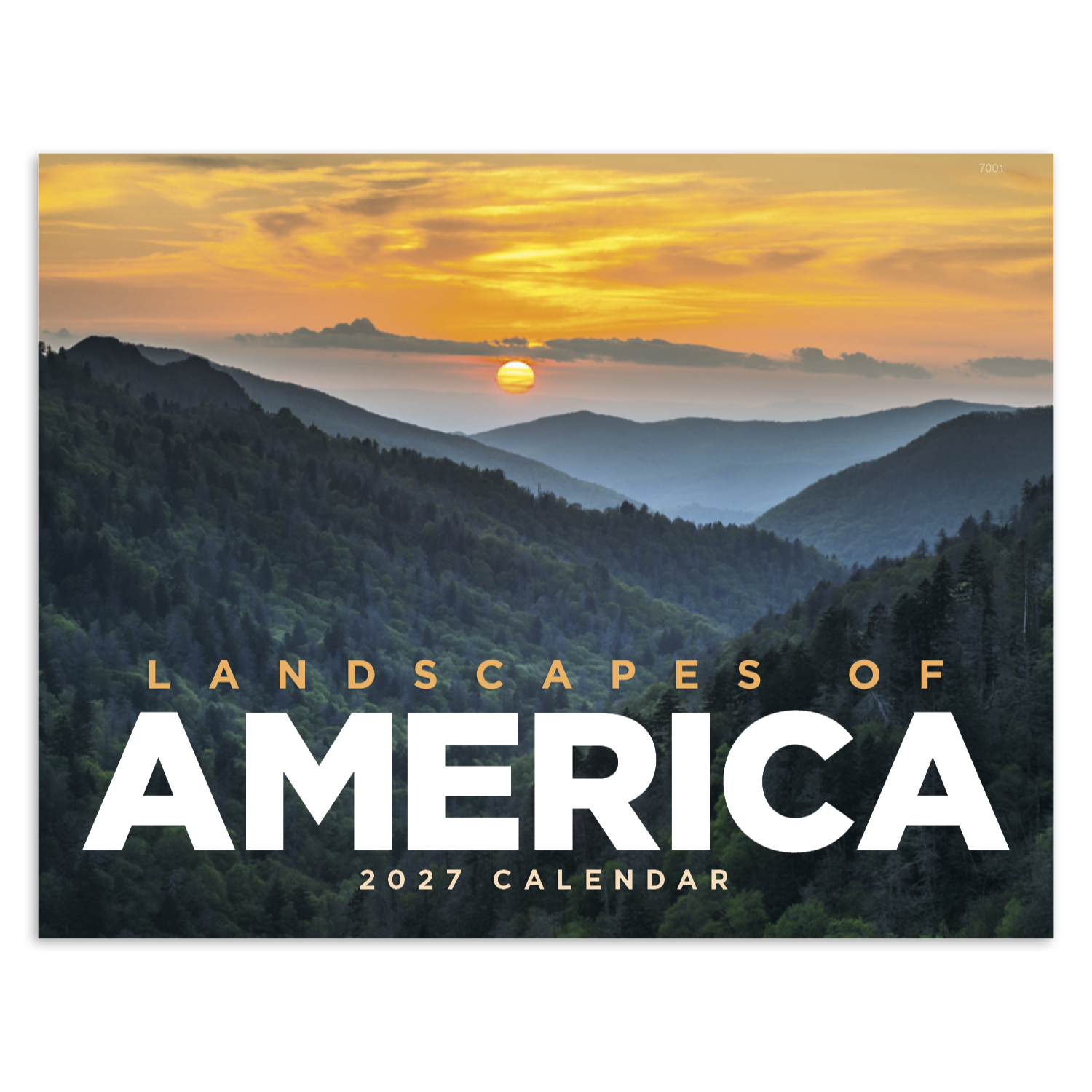 2027 scenic American landscapes promotional window calendar featuring high-quality nature imagery and a gloss finish.