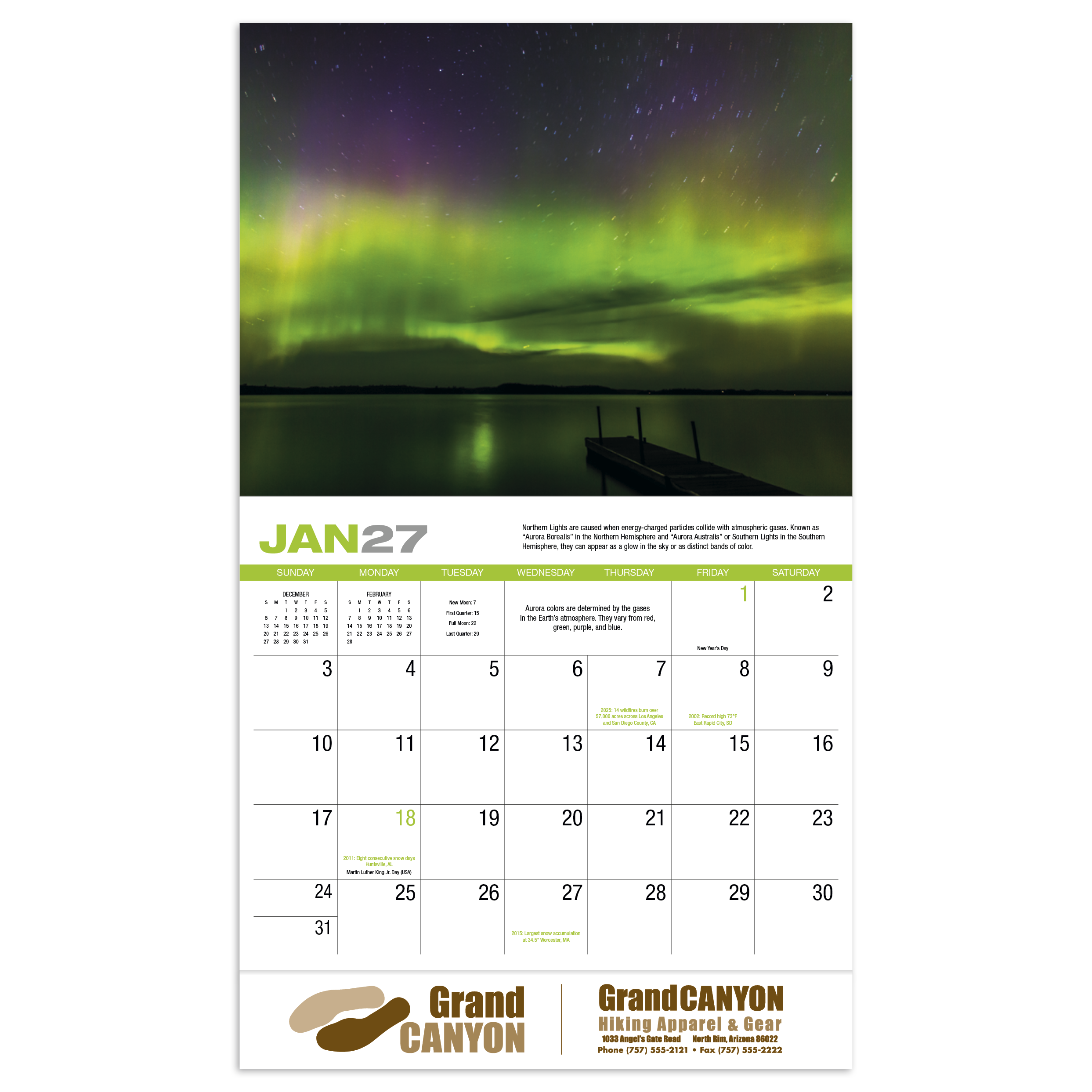 2027 weather almanac appointment calendar featuring mesmerizing weather phenomena photography, dramatic atmospheric scenes, and a glossy cover.