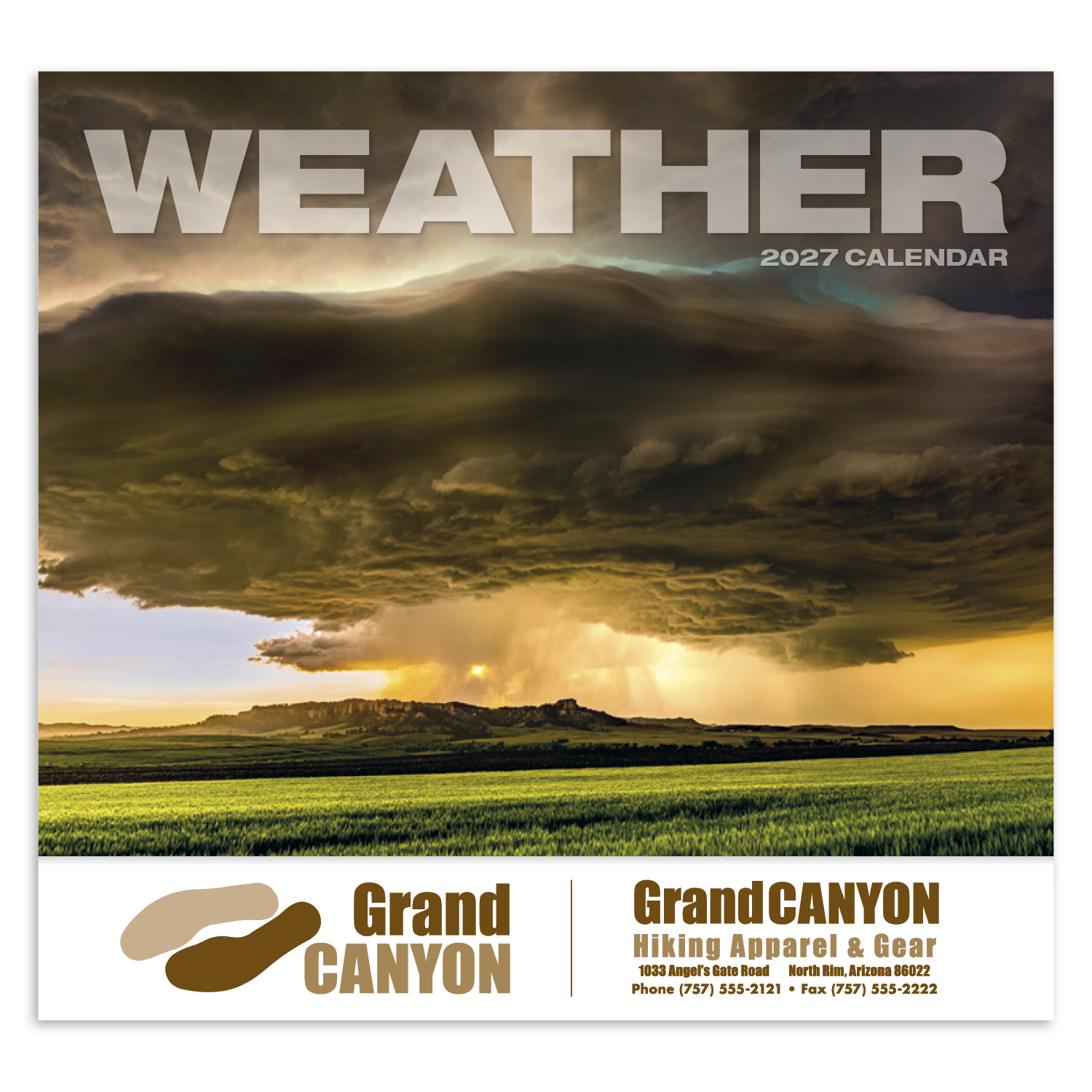 2027 weather almanac appointment calendar featuring mesmerizing weather phenomena photography, dramatic atmospheric scenes, and a glossy cover.