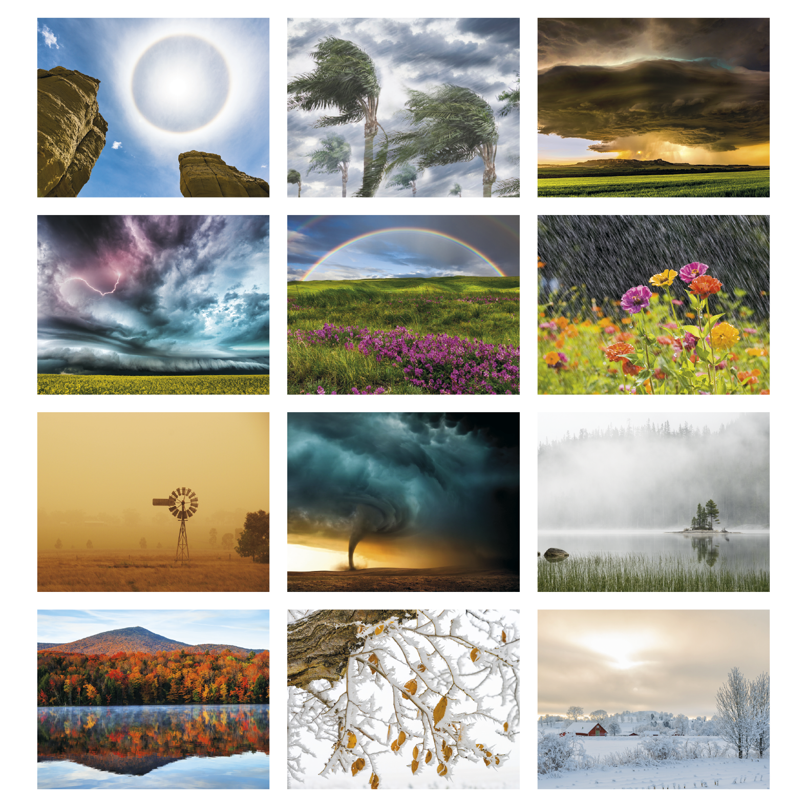 2027 weather almanac appointment calendar featuring mesmerizing weather phenomena photography, dramatic atmospheric scenes, and a glossy cover.