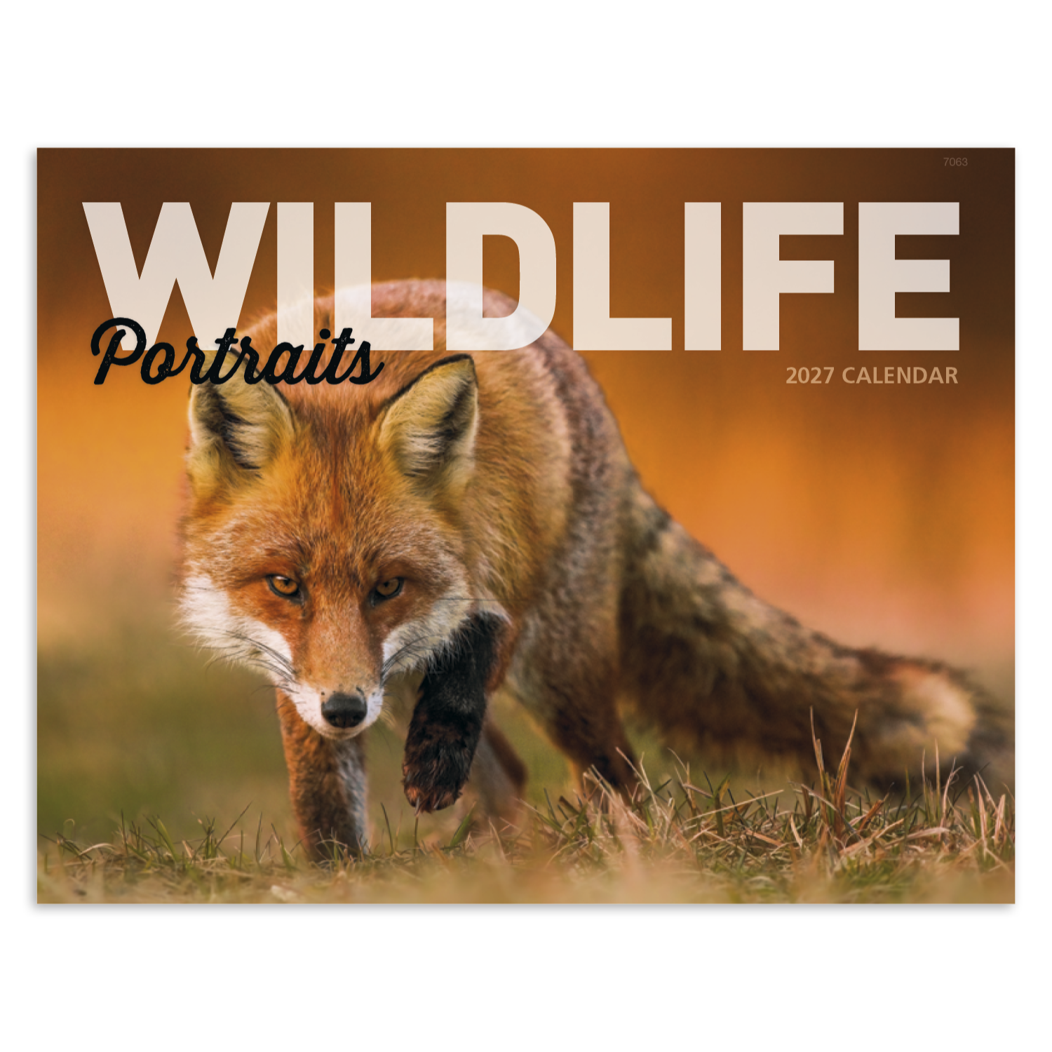2027 North American wildlife calendar featuring striking photographs of wild animals in their native habitats with a glossy cover.