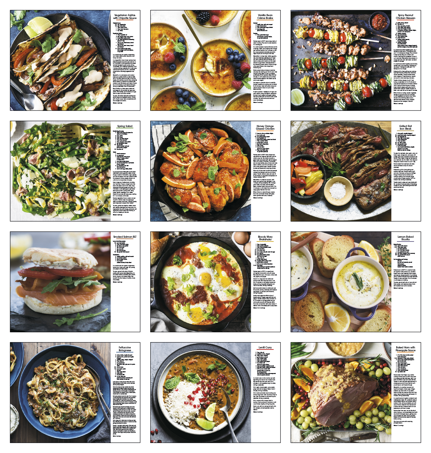 Cooking Stapled Calendar featuring food photography and delicious recipes, glossy paper pages with a stapled binding, monthly calendar grids, and a wall calendar design for home, office, kitchen, and scheduling.