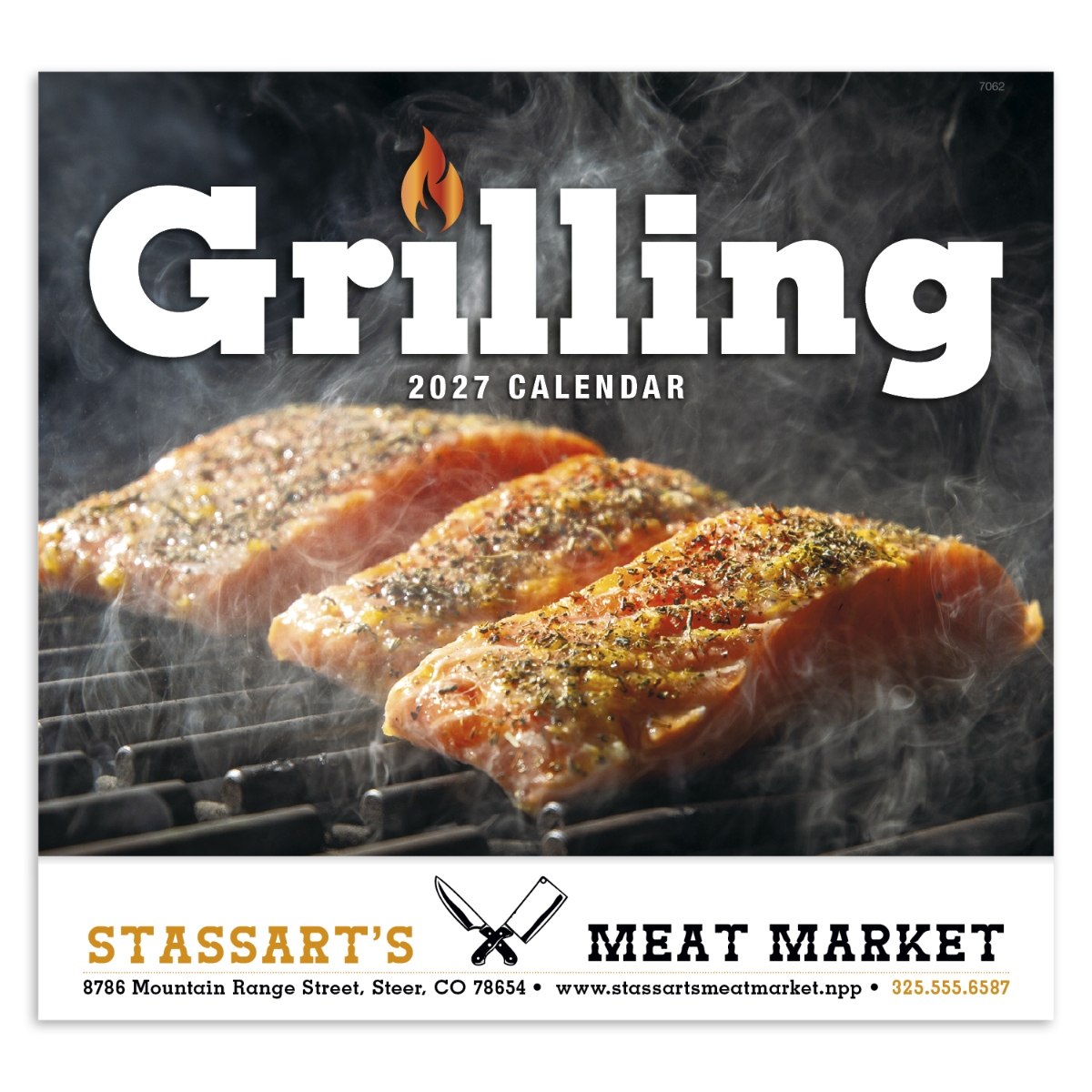 Wall calendar featuring grilled recipes and mouthwatering barbecue photography.