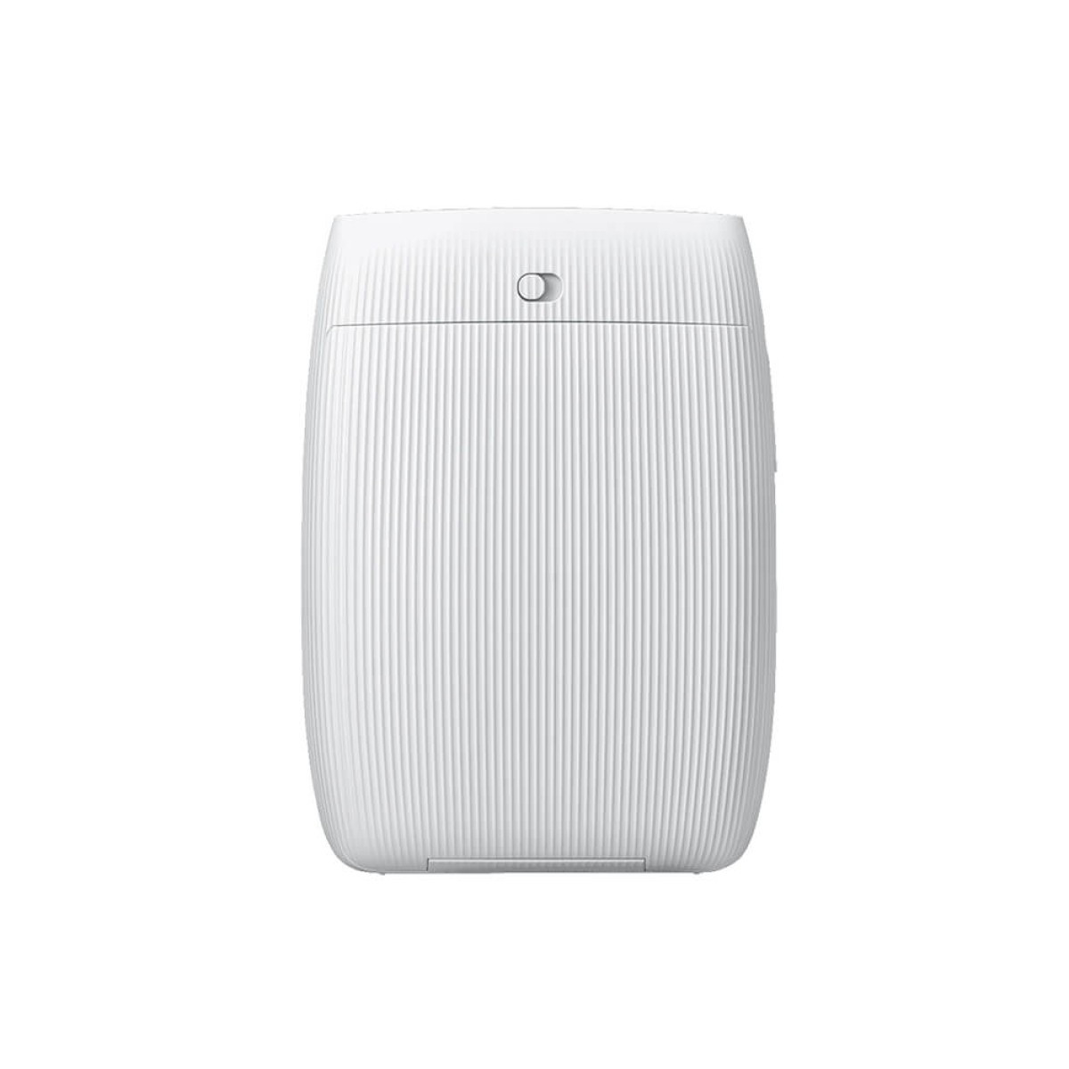 White FUJIFILM Instax Mini Link 3 Printer, compact ABS smartphone photo printer with a textured finish, LED status lights, and USB-C charging port for printing instant mini photos from a smartphone via Bluetooth.