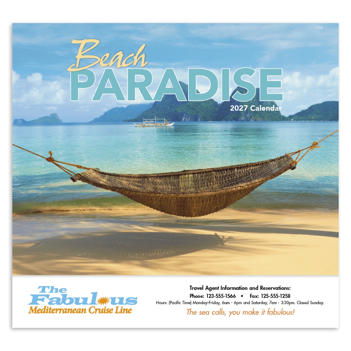 Wall calendar featuring beautiful tropical beaches and relaxing coastal scenery.