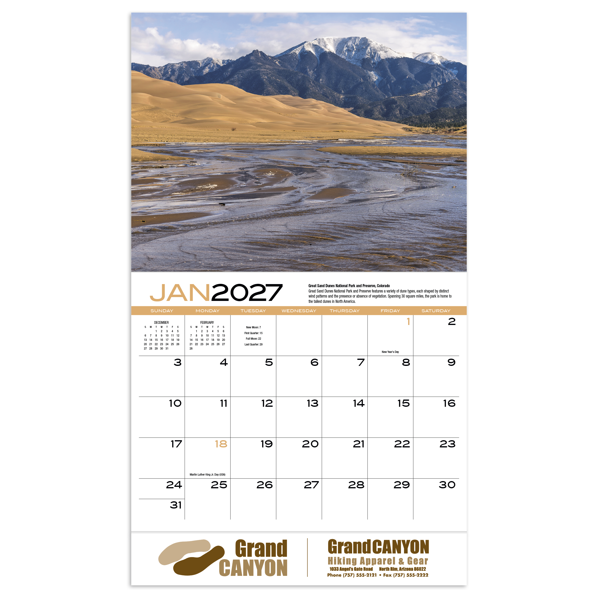 2027 appointment calendar featuring captivating imagery of unique natural phenomena, a glossy UV-coated cover, and a practical monthly planning layout for organizing schedules throughout the year.