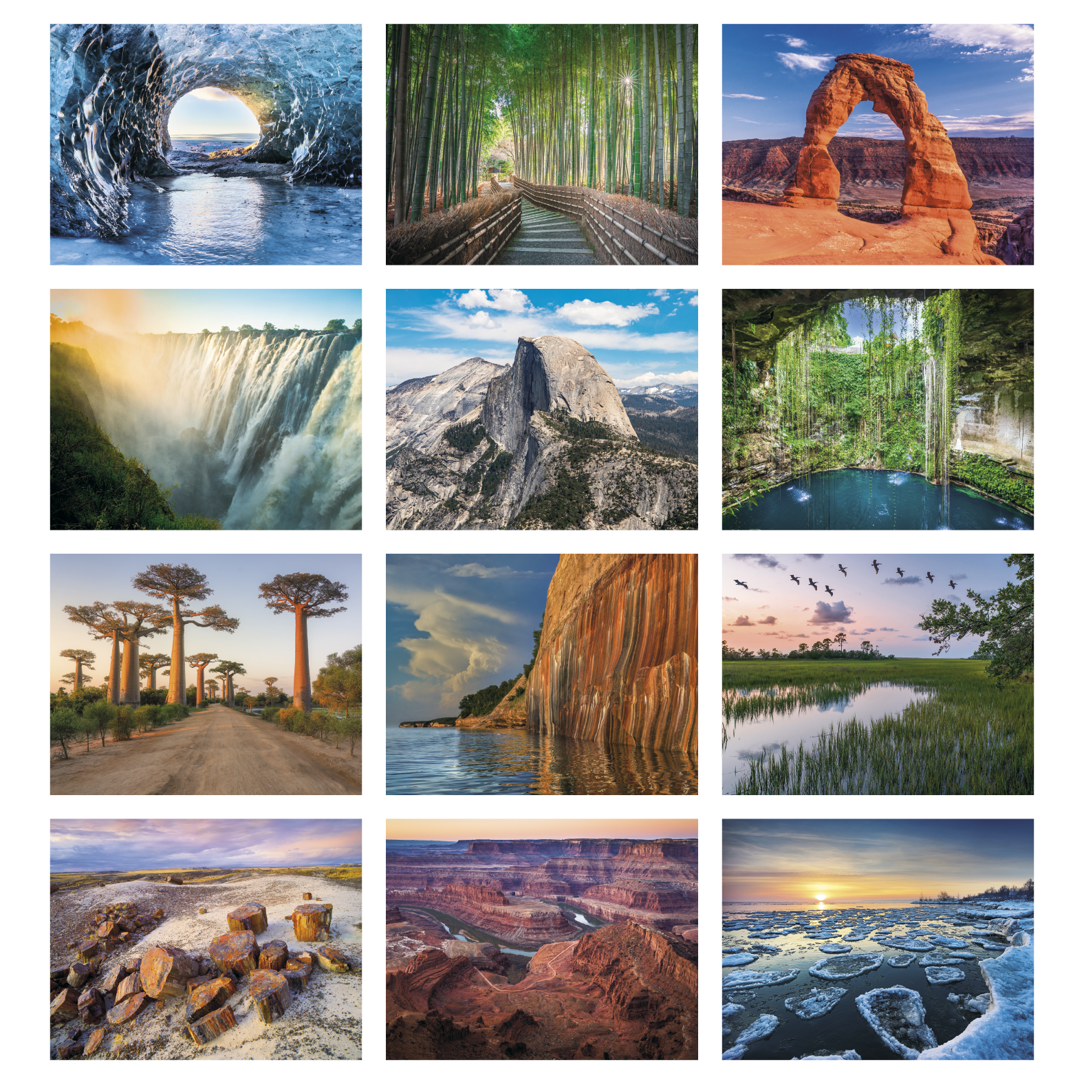2027 appointment calendar featuring captivating imagery of unique natural phenomena, a glossy UV-coated cover, and a practical monthly planning layout for organizing schedules throughout the year.